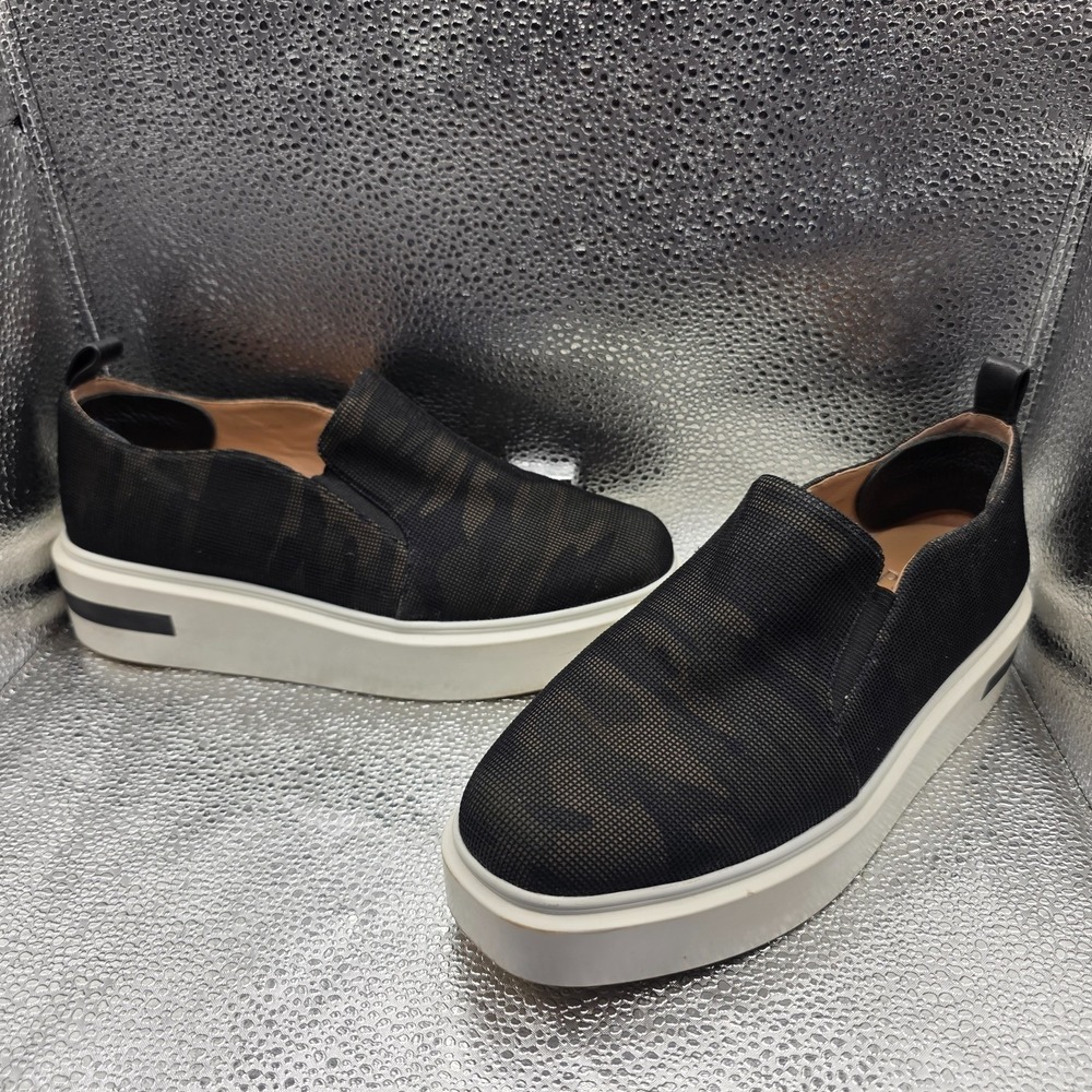 Linea Paolo Platform Sneakers Slip-On Camo Textured Women 8M Casual Comfort‎